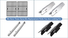 2-Pack Heat Shields & Burner Tubes for Dyna-Glo 2-Burner Grills – Grill Replacem