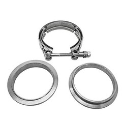 2X 2.5″ Inch Stainless Steel V-Band Bolt Clamp with 2 Pcs Male Female 2.5 Inch