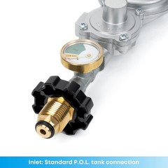 Propane Regulator with P.O.L Tank Connection