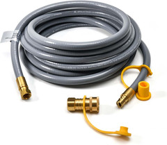 18 Feet 3/8″ ID Natural Gas Grill Hose with Quick Connect Fittings, Ideal Natura