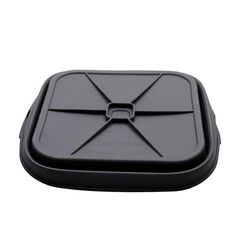 Silicone Square Air Fryer Liners Collapsible Basket Oven Pot Grey 8 Inch Tool