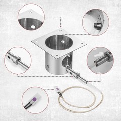 304 Stainless Steel Fire Burn Pot and Hot Rod Ignitor Kit Replacement Part fo…
