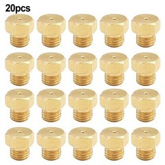 LP Gas Nozzle Kit Brass 0.8mm Orifice 10 or 20 Pack for BBQ Grill Adaptation
