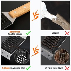 SIMPLETASTE Grill Brush and Scraper for BBQ, Durable & Effective, Replaceable St