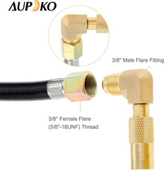 Aupoko Propane Elbow Adapter for Blackstone, Brass RV Gas Connector 3/8″ Male Lo
