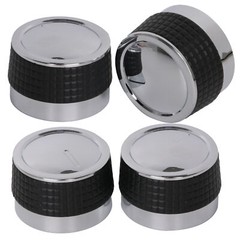 4x Grill Control Knobs Plastic & Silicone for Gas grills with D-stem