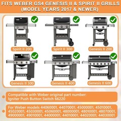 GS4 Igniter Replacement Parts for Weber GS4 Genesis II & Spirit II Grills, 66…