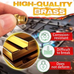 10Pcs Propane Orifice Kit – M6x0.75mm, 0.5mm=0.02″=24AWG Brass Nozzle Tempera…