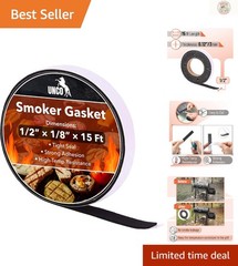 1/2″ x 1/8″ 15 Ft Smoker Gasket – Flame Retardant Quality for Ultimate Sealing