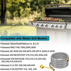 10FT Propane to Natural Gas Conversion Kit for Weber Genesis, Genesis II, Spirit