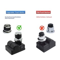 MCAMPAS Universal AA Battery Push Button Igniter – 7 Outlets – Silver, Black