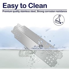 Burner Tube and Heat Plate Shield Stainless Steel Grill Replacement Repair Set