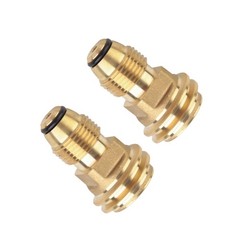 2 Pack Brass POL to QCC1 Propane Tank Adapter – Heavy-Duty LP