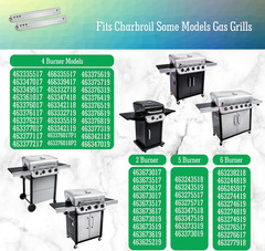 Grill Heat Plate Replacement for Charbroil 463673519 463347017 2pc Burner Covers