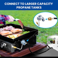 Propane Adapter Hose and Gas Grill Regulator 3 FT Fit for Blackstone 17”, 22” Ta