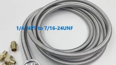 Mensi Propane Gas Hose 3/8″ Fittings 1/4″ NPT Male 3/8″ Male Flare 1/4