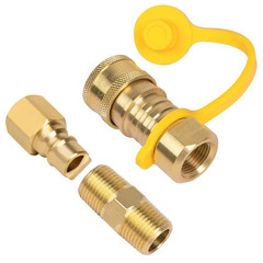 3/8 In. Solid Brass Natural Gas Quick Connector Conversion Kits
