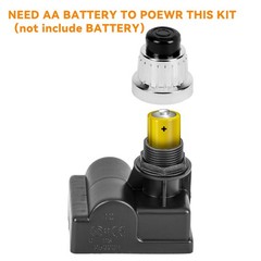only fire 14451 Universal Electric Silver Push Button 4 Outlet, Schwarz