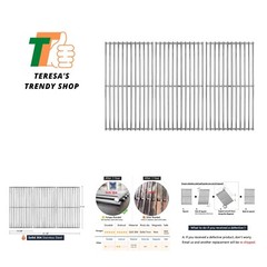 19 1/4″ Stainless Steel Cooking Grid for Gas Grill Brinkmann, Charmglow, Cost…