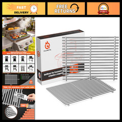 Stainless Steel Grill Grates for Weber Spirit E-310, Genesis 1000-3500, GS4 Seri