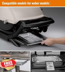 NUPICK Grill Drip Pans Weber 30 Pack