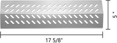 Kalomo 16GA Stainless Steel Grill Heat Plates Shield Burner Covers Flame Tamer B