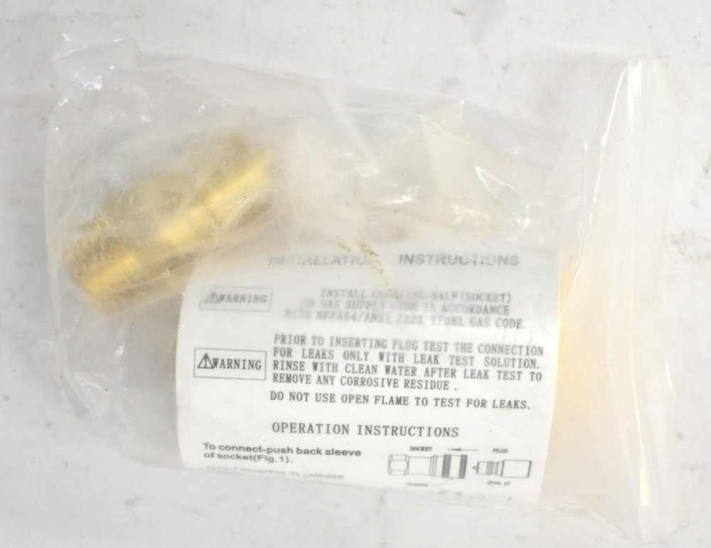 Zudksuy 1/2″ Gas Quick Connect Kit Disconnect w Male Insert Plug Solid Brass