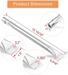 Grill Burner Tube, 4 PC Universal Stainless Steel Pipe Tube BBQ Gas Repair Parts