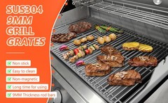 66089/66097, SUS304 Steel For Grates Weber Genesis II E-410 E-440 🌟