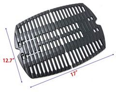 Cast Iron Cooking Grates for Weber Q100, Q1000, Q120, Q1200, Q1400, 516001
