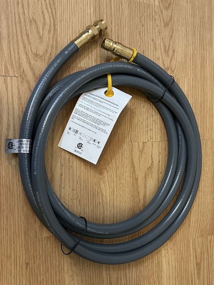 JH Ksun 1/2″ Natural Gas Hose with Quick Connect BBQ Grill Pizza Oven 10 1/2 Ft