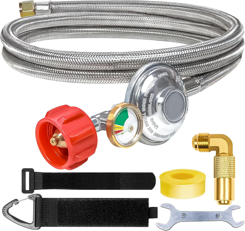 6Ft Stainless Braided Propane Regulator Hose for Blackstone Grill 20Lb Tank