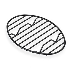 Oval Roasting Rack with Integrated Feet, Non-Stick Coating, 10*6.5”, Black