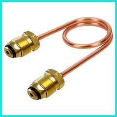 15 Inch High flow Copper Propane Gas Pigtail POL x POL 7/8″ HEX