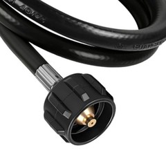 3 Foot Propane Refill Hose with Pressure Gauge and On Off Control Valve