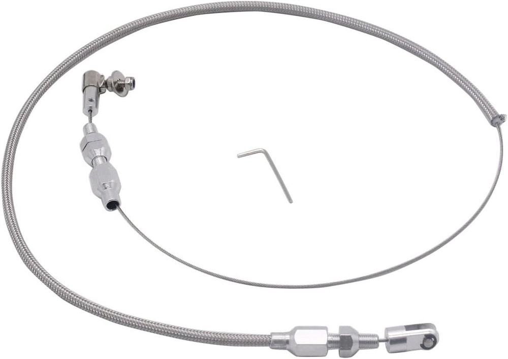 24″ Universal Braided Stainless Steel Throttle Cable Kit for Bikes