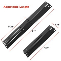 Universal Adjustable Grill Heat Plate Shield, Porcelain Steel Flavorizer Bar …