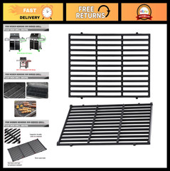 Replacement Grill Grates for Weber Genesis E-310 E-330 S-310 S-330, Cast Iron 19