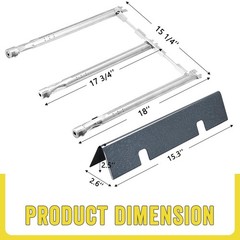 Spirit E310 Grill Parts, 7636 Flavorizer Bars & 69787 Burner Tube for Weber S…