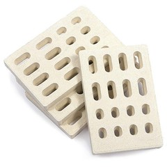 8-Pack Ceramic Briquettes, Stainless Steel, Unflavored, Grill Ceramic Briquet…