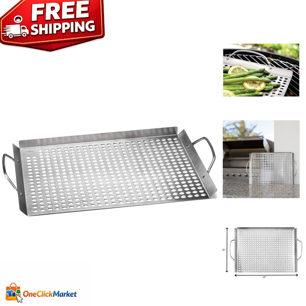 Enhance Your BBQ Experience with the Heavy Duty 11”x17” Stainless Grill Topper