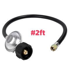 2FT Gas Regulator Hose, Tool-Free Setup, Leak-Free, Outdoor Grill Accessories