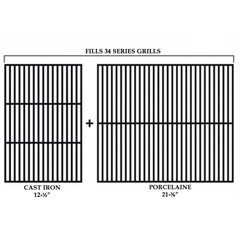 Traeger Cast Iron/Porcelain Grill Grate Kit 34 Series, BAC367