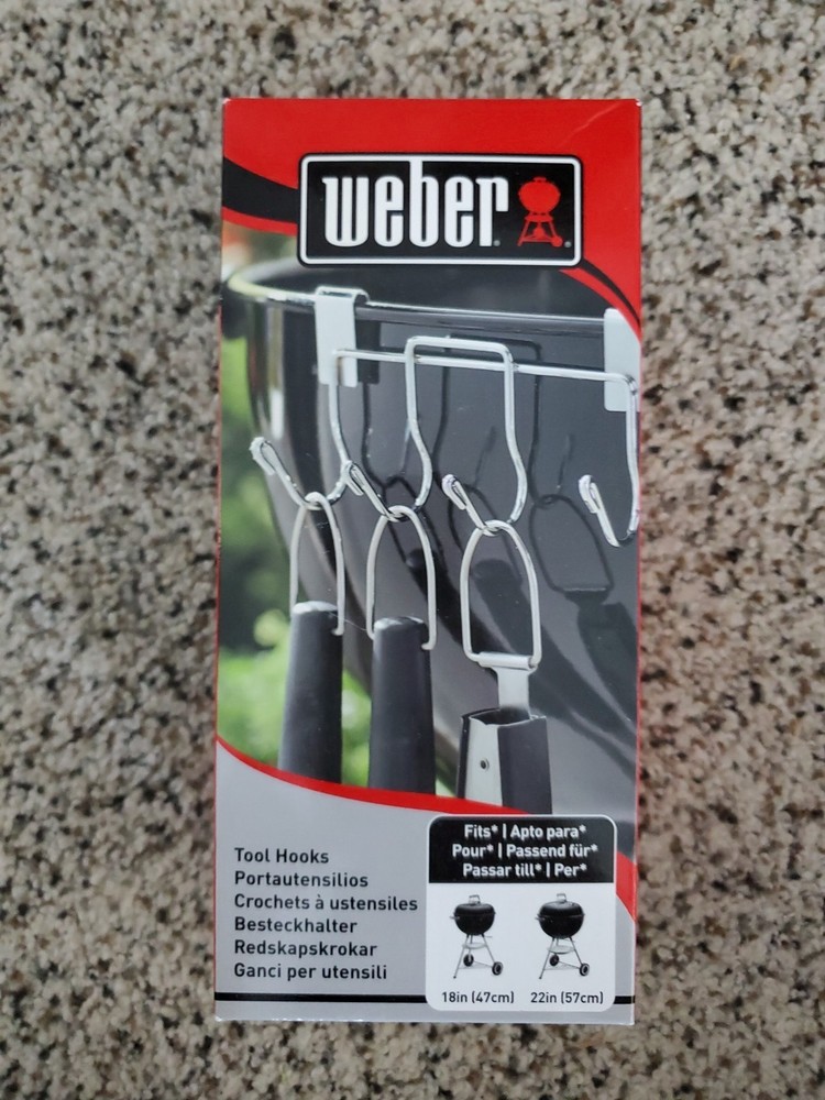 OEM Weber 7401 Tool Hooks Compatible on 18in (47cm) and 22in (57cm) kettles -NEW