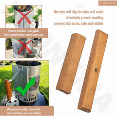 Cherry Wood Replacement Handles for Weber One Touch Grills – 2 Pack