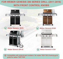 WEBROIL 7620 Flavorizer Bars 7528 Gas Grill Grates for Weber Genesis 300 Series