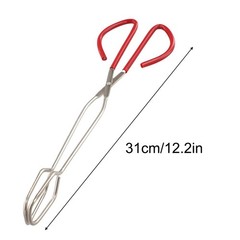 Stainless Steel Scissor Food Tongs with Comfort Grip for Kitchen Cooking