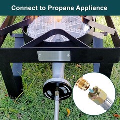 3/8″ Universal High Pressure Propane Regulator 12FT BBQ Fryer Gas Hose Line
