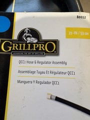 NEW NOS GRILLPRO 80012 21 INCH GAS HOSE AND REGULATOR ASSEMBLY [9845EB]
