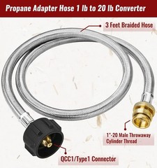 3ft Propane Regulator Hose Replacement For Mr. Heater Big Buddy Indoor Outdoor